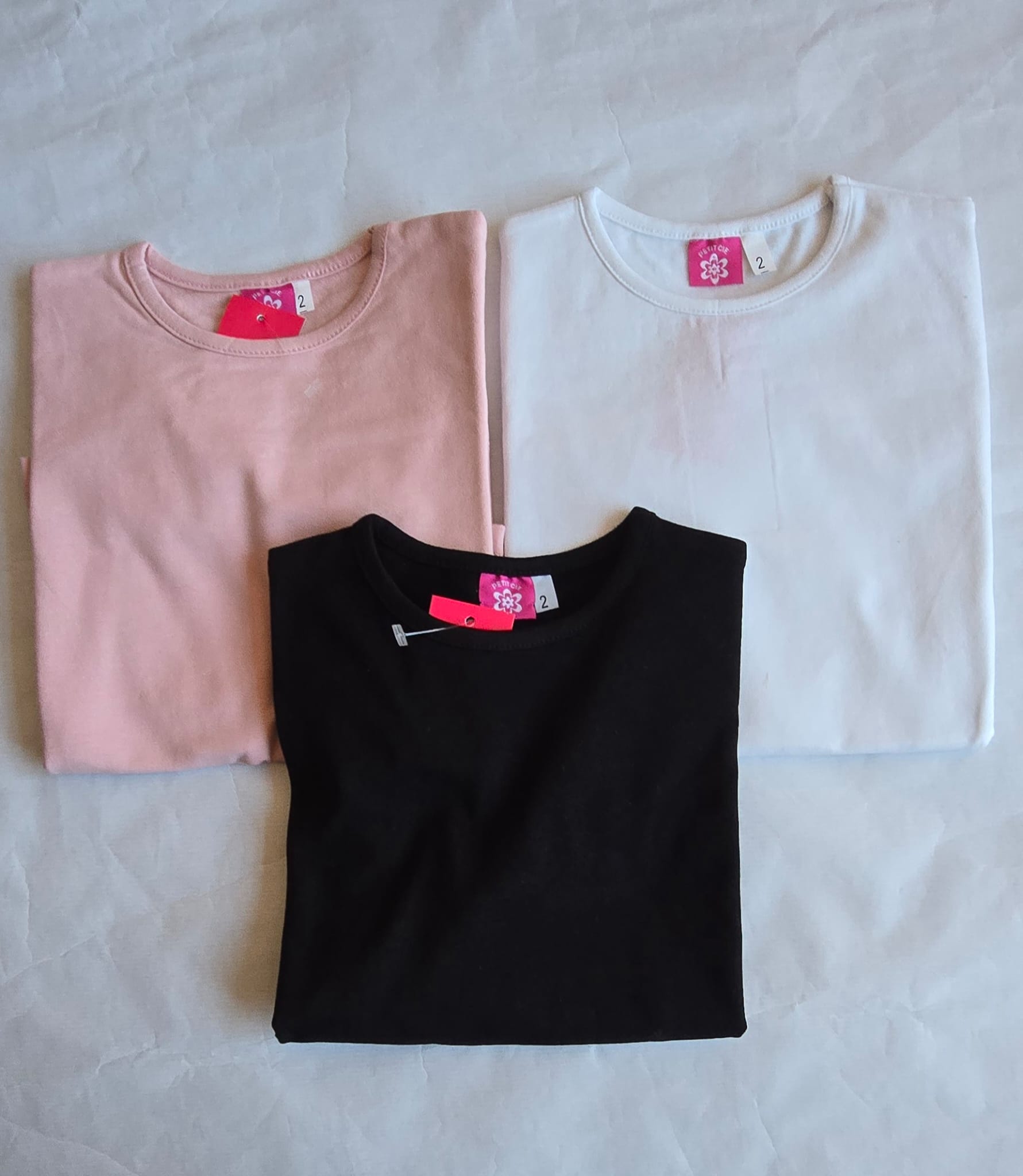 Camiseta básica manga larga niña